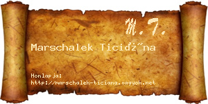 Marschalek Ticiána névjegykártya